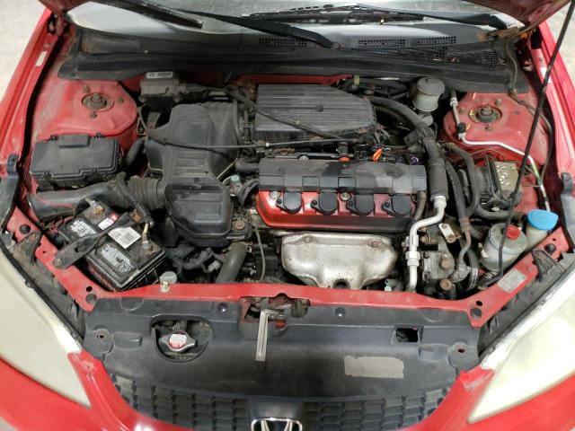 1HGEM22965L036946 - 2005 HONDA CIVIC EX RED photo 11