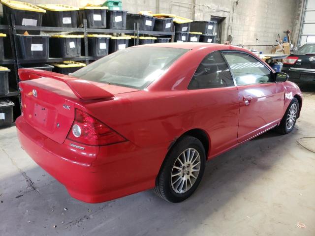 1HGEM22965L036946 - 2005 HONDA CIVIC EX RED photo 3