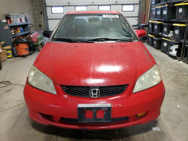 1HGEM22965L036946 - 2005 HONDA CIVIC EX RED photo 5