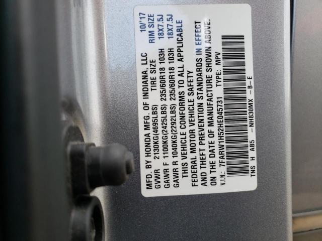 7FARW1H52HE045731 - 2017 HONDA CR-V EX SILVER photo 13