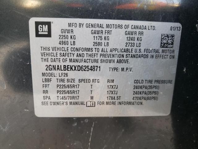 2GNALBEKXD6254871 - 2013 CHEVROLET EQUINOX LS GRAY photo 13