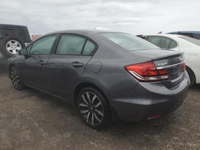 2HGFB2F9XFH512084 - 2015 HONDA CIVIC EXL ნაცრისფერი ფოტო 2