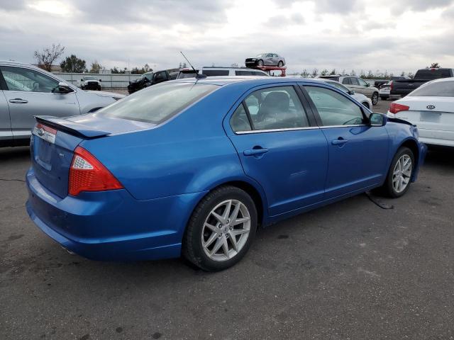 3FAHP0JA0CR259491 - 2012 FORD FUSION SEL BLUE photo 3