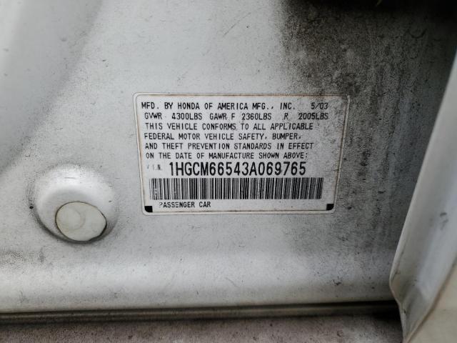 1HGCM66543A069765 - 2003 HONDA ACCORD EX WHITE photo 13