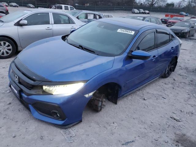 SHHFK7H91HU229587 - 2017 HONDA CIVIC SPORT TOURING BLUE photo 1