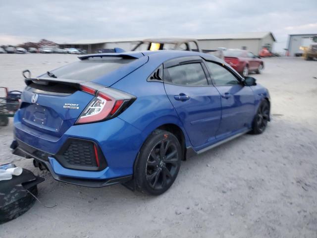 SHHFK7H91HU229587 - 2017 HONDA CIVIC SPORT TOURING BLUE photo 3