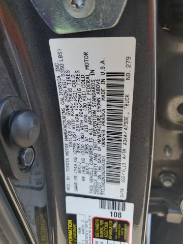 5TEJU62N39Z620021 - 2009 TOYOTA TACOMA DOUBLE CAB PRERUNNER GRAY photo 12