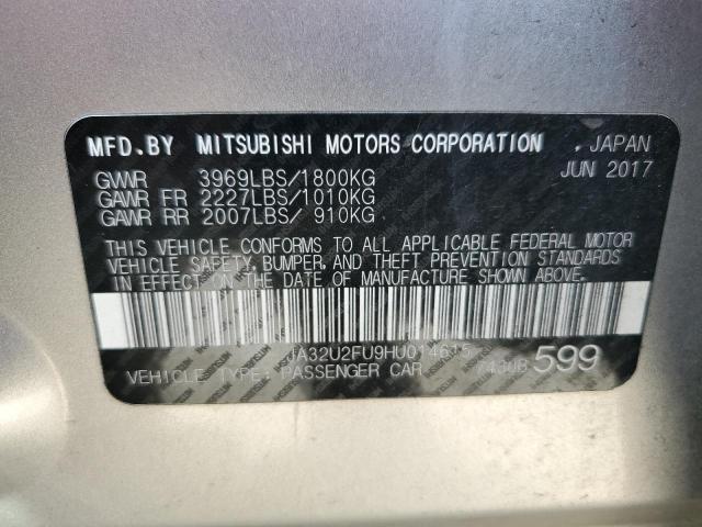 JA32U2FU9HU014615 - 2017 MITSUBISHI LANCER ES SILVER photo 12