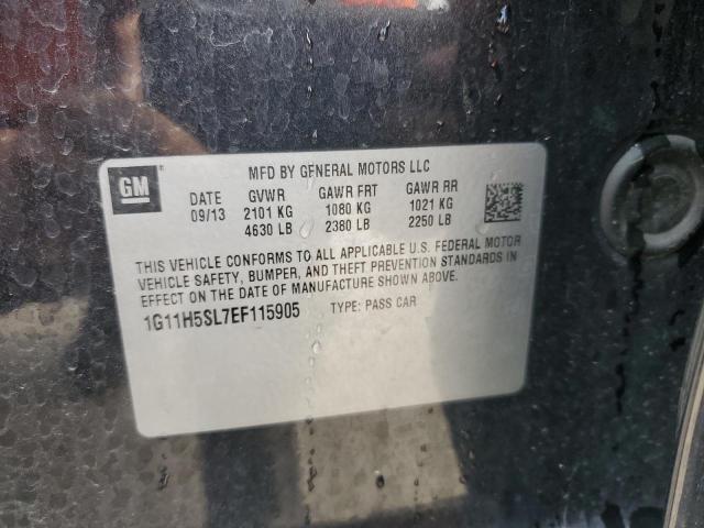 1G11H5SL7EF115905 - 2014 CHEVROLET MALIBU LTZ BLACK photo 12