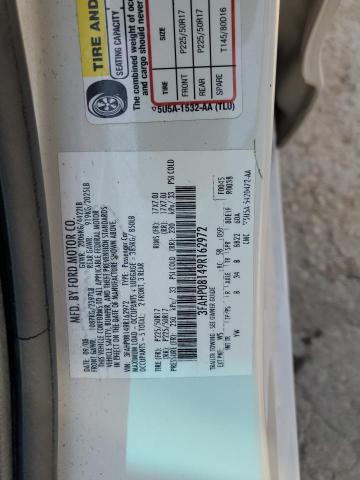 3FAHP08149R162972 - 2009 FORD FUSION SEL WHITE photo 12