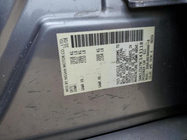 1N4CL21E79C143118 - 2009 NISSAN ALTIMA HYBRID GRAY photo 12