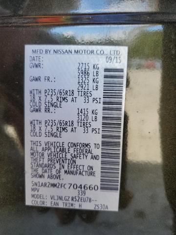 5N1AR2MM2FC704660 - 2015 NISSAN PATHFINDER S Qara foto 13