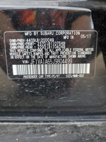 JF1VA1A65J9804499 - 2018 SUBARU WRX BLACK photo 13
