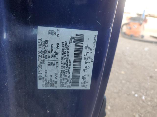 1FTZX1762WKB31379 - 1998 FORD F150 ლურჯი ფოტო 12