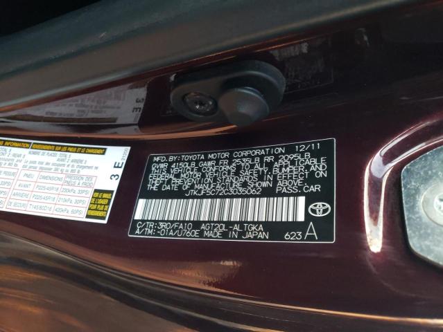 JTKJF5C72C3035062 - 2012 TOYOTA SCION TC 紫色 照片 12