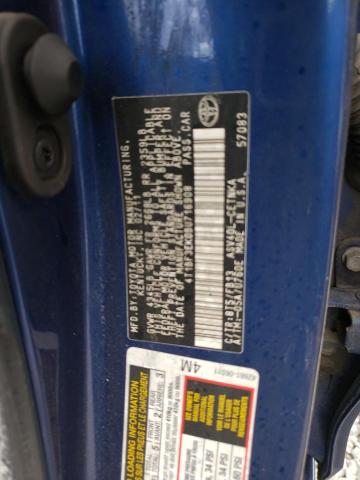 4T1BF3EK0BU716908 - 2011 TOYOTA CAMRY BASE BLUE photo 12