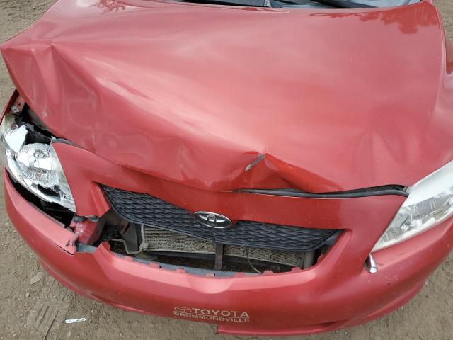 2T1BU40EX9C185984 - 2009 TOYOTA COROLLA BASE RED photo 11