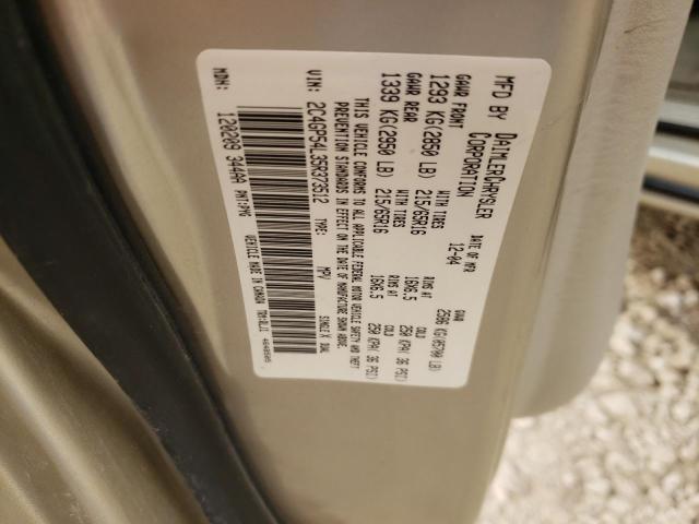 2C4GP54L35R373512 - 2005 CHRYSLER TOWN & COU TOURING 金色 照片 13