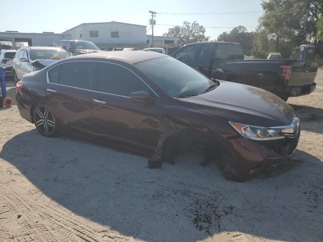 1HGCR2F51HA088999 - 2017 HONDA ACCORD SPORT MAROON photo 4