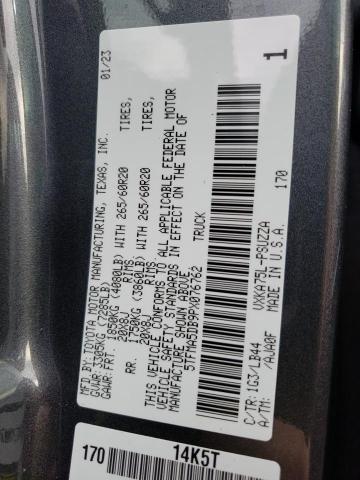 5TFMA5DB9PX076762 - 2023 TOYOTA TUNDRA CREWMAX PLATINUM Grau Foto 12