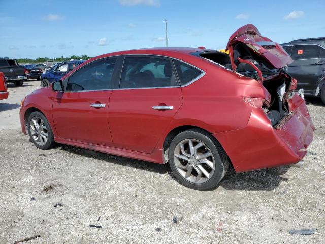 3N1AB7AP0EL634649 - 2014 NISSAN SENTRA S RED photo 2