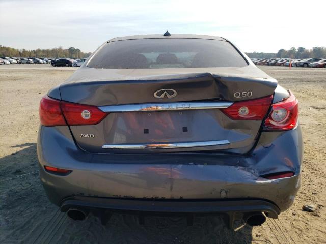 JN1BV7AR8EM693452 - 2014 INFINITI Q50 BASE GRAY photo 6