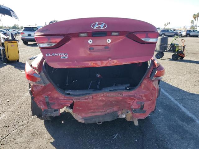 KMHD74LF4HU119576 - 2017 HYUNDAI ELANTRA SE RED photo 6