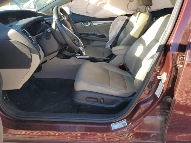 19XFB2F98FE082372 - 2015 HONDA CIVIC EXL მუქწითელი ფოტო 7