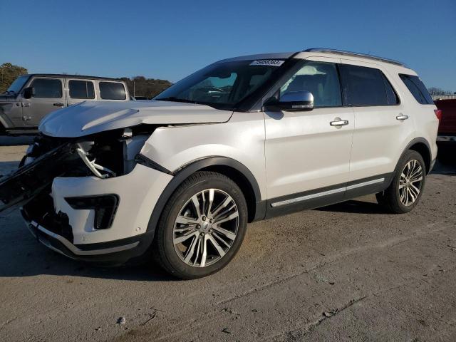 1FM5K8HT5JGB75068 - 2018 FORD EXPLORER PLATINUM WHITE photo 1