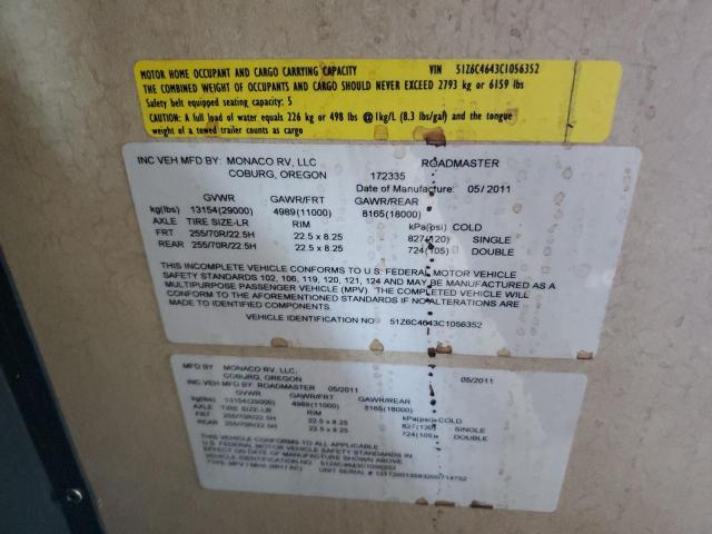 51Z6C4643C1056352 - 2012 ROADMASTER RAIL LF4F თაფლისფერი ფოტო 10