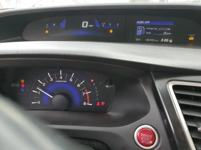 2HGFB2F91FH504990 - 2015 HONDA CIVIC EXL ნაცრისფერი ფოტო 9