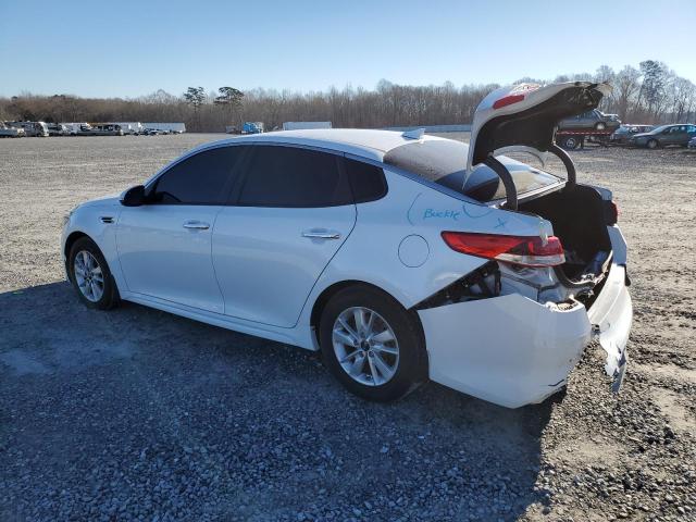 5XXGT4L30JG224159 - 2018 KIA OPTIMA LX WHITE photo 2