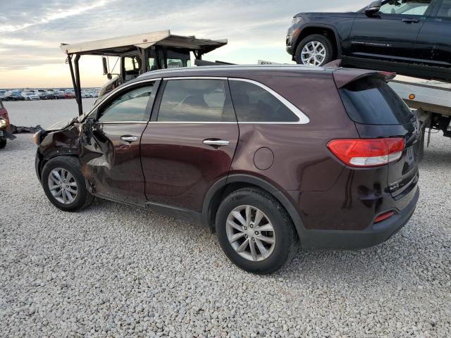 5XYPG4A39GG068697 - 2016 KIA SORENTO LX MAROON photo 2