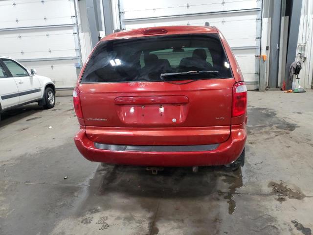 1C4GJ45G41B103789 - 2001 CHRYSLER VOYAGER LX RED photo 6