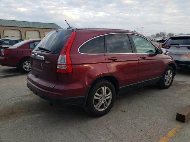 5J6RE4H76BL010433 - 2011 HONDA CR-V EXL MAROON photo 3