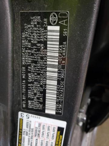 2T1BR30E07C836208 - 2007 TOYOTA COROLLA CE GRAY photo 12