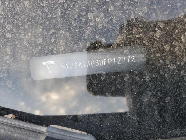 5YJSA1AG8DFP12772 - 2013 TESLA MODEL S BLACK photo 12