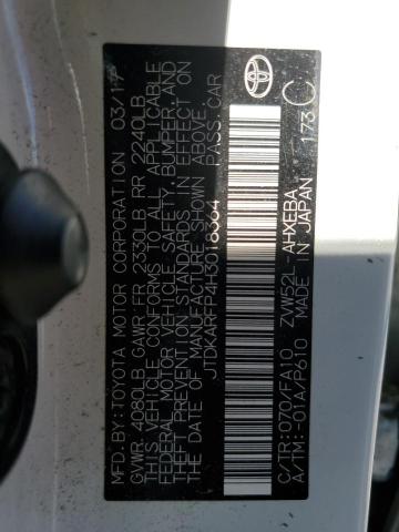 JTDKARFP4H3018364 - 2017 TOYOTA PRIUS PRIM 白色 照片 12