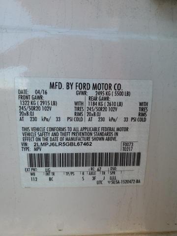 2LMPJ6LR5GBL67462 - 2016 LINCOLN MKX RESERVE Սպիտակ լուսանկար 13