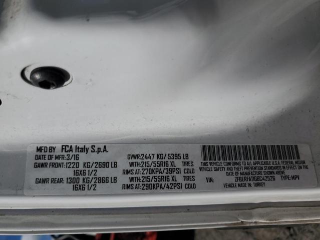 ZFBERFAT1G6C42526 - 2016 RAM PROMASTER Weiß Foto 14