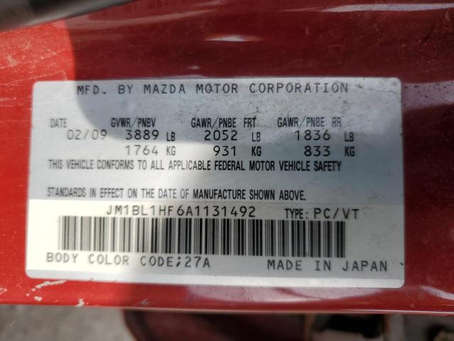 JM1BL1HF6A1131492 - 2010 MAZDA 3 I RED photo 12