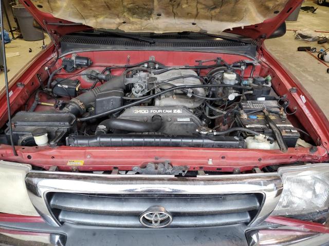 4TASN92N2YZ615983 - 2000 TOYOTA TACOMA XTRACAB PRERUNNER წითელი ფოტო 11
