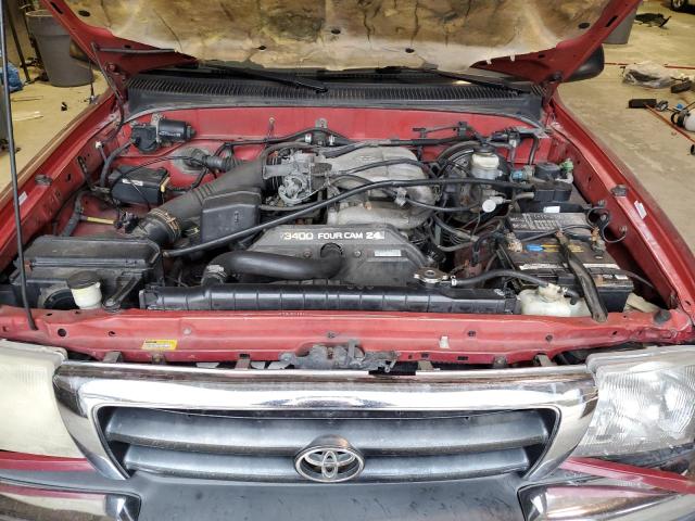 4TASN92N2YZ615983 - 2000 TOYOTA TACOMA XTRACAB PRERUNNER RED photo 11