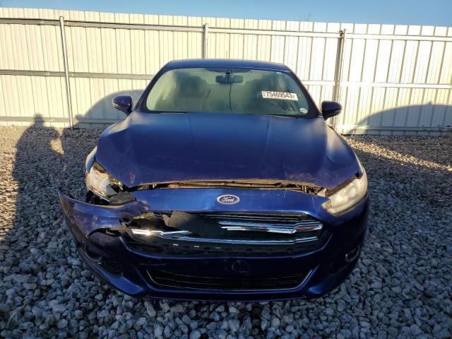 3FA6P0RU9DR303060 - 2013 FORD FUSION TITANIUM HEV BLUE photo 5