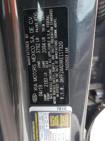 3KPF24ADXKE117320 - 2019 KIA FORTE FE Boz foto 12