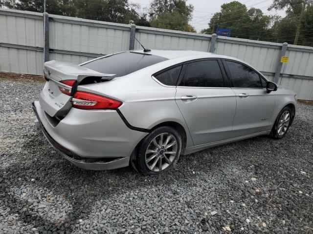 3FA6P0LU2HR301360 - 2017 FORD FUSION SE HYBRID SILVER photo 3