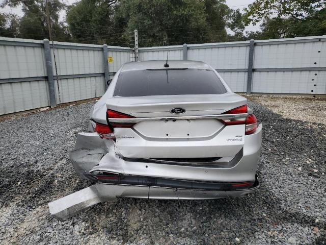 3FA6P0LU2HR301360 - 2017 FORD FUSION SE HYBRID SILVER photo 6