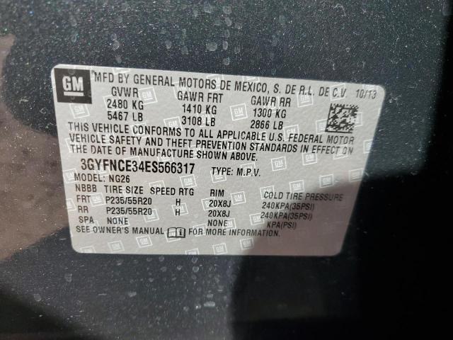 3GYFNCE34ES566317 - 2014 CADILLAC SRX PERFORMANCE COLLECTION Gris photo 13