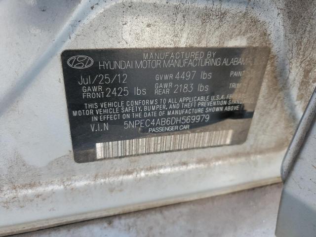 5NPEC4AB6DH569979 - 2013 HYUNDAI SONATA SE SILVER photo 12