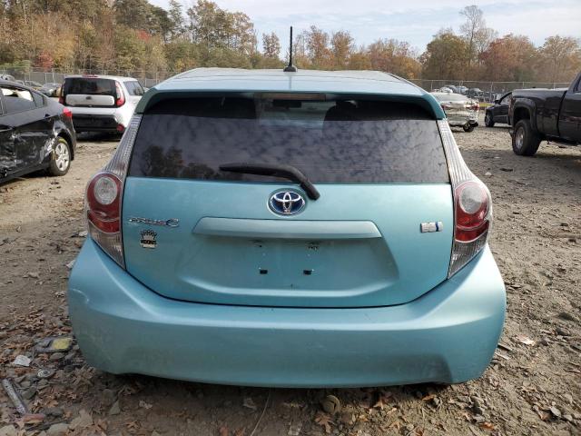 JTDKDTB31D1053103 - 2013 TOYOTA PRIUS C TURQUOISE photo 6